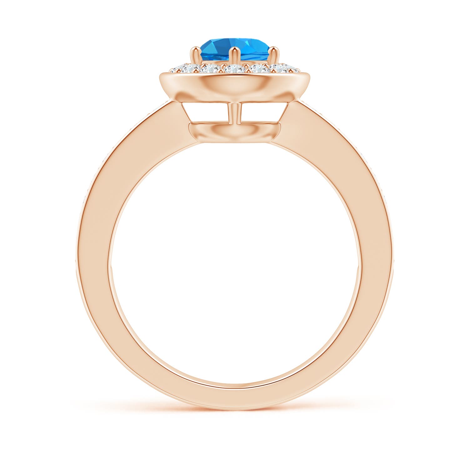 AAAA - Swiss Blue Topaz / 1.31 CT / 14 KT Rose Gold