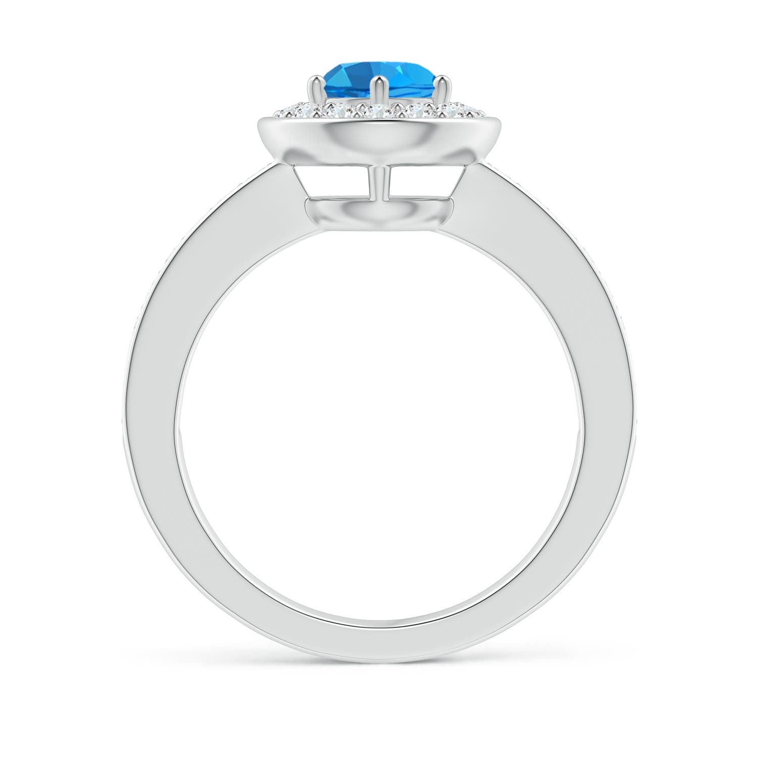 AAAA - Swiss Blue Topaz / 1.31 CT / 14 KT White Gold