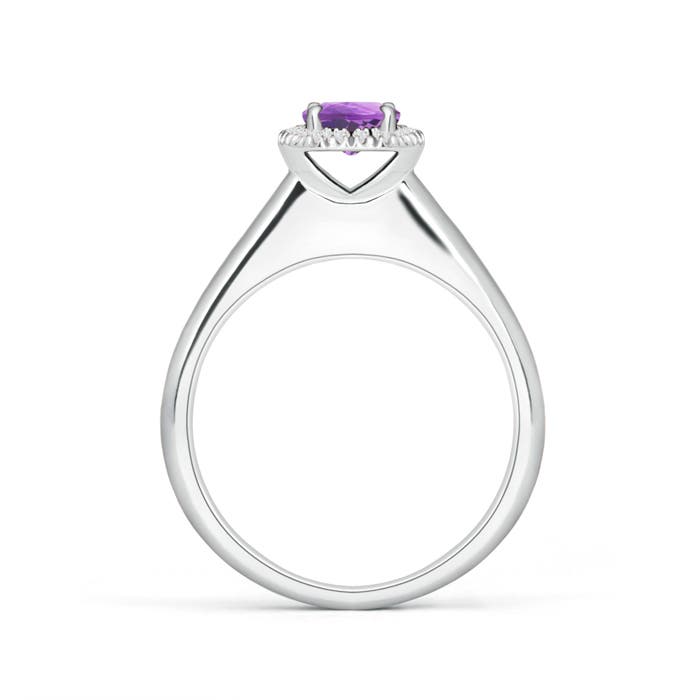 A - Amethyst / 0.53 CT / 14 KT White Gold