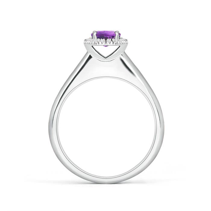 AA - Amethyst / 0.53 CT / 14 KT White Gold