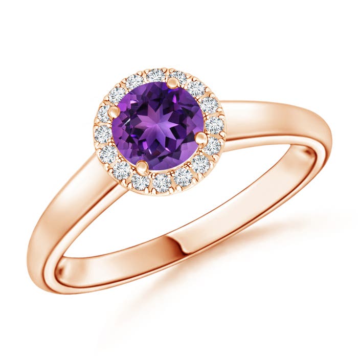 AAAA - Amethyst / 0.53 CT / 14 KT Rose Gold