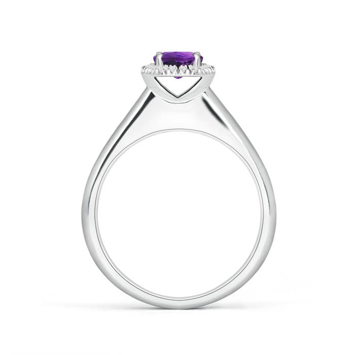 AAAA - Amethyst / 0.53 CT / 14 KT White Gold