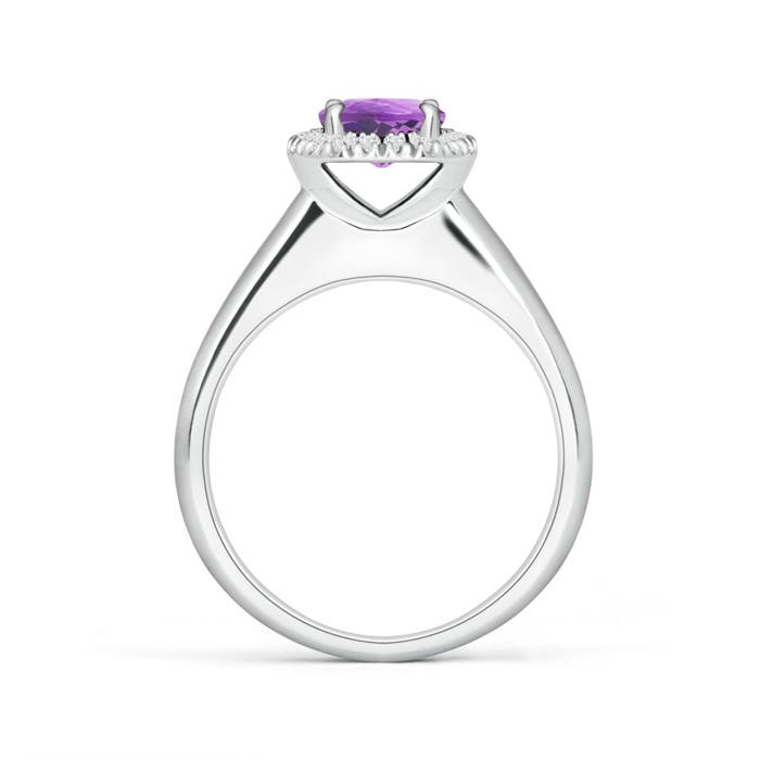 A - Amethyst / 0.9 CT / 14 KT White Gold