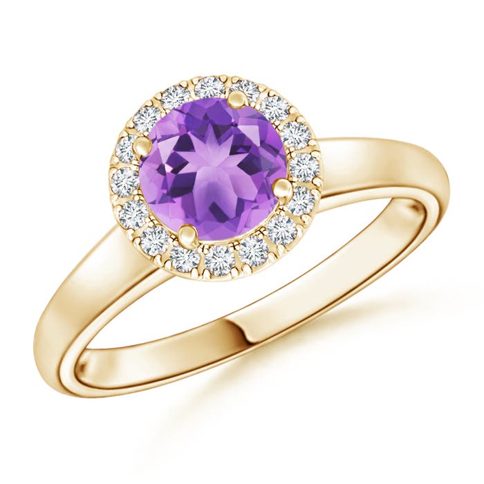 A - Amethyst / 0.9 CT / 14 KT Yellow Gold