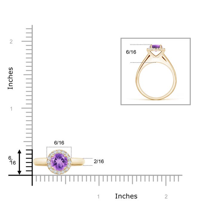 A - Amethyst / 0.9 CT / 14 KT Yellow Gold