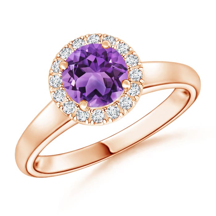 AA - Amethyst / 0.9 CT / 14 KT Rose Gold