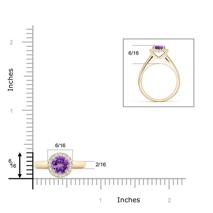 AA - Amethyst / 0.9 CT / 14 KT Yellow Gold