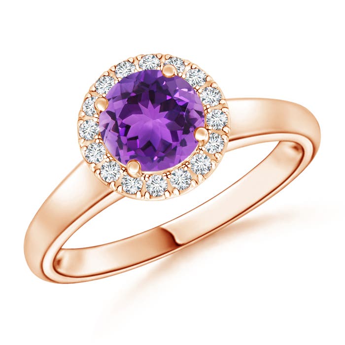 AAA - Amethyst / 0.9 CT / 14 KT Rose Gold