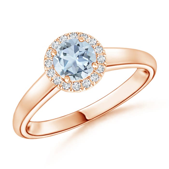 A - Aquamarine / 0.48 CT / 14 KT Rose Gold