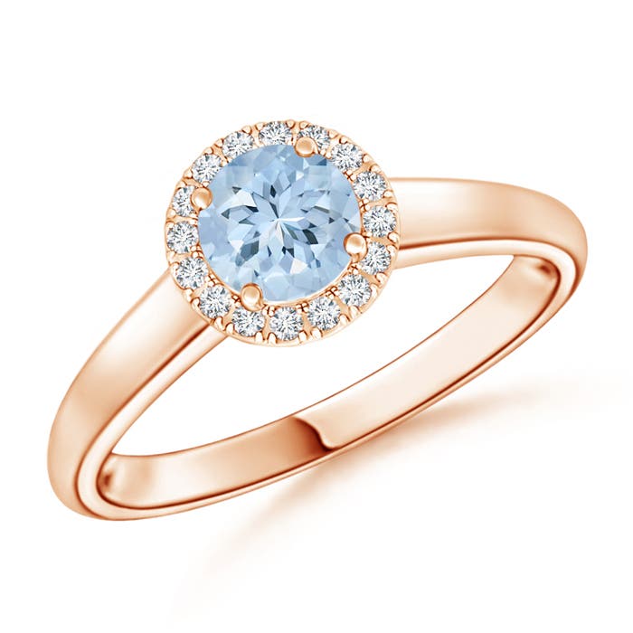 AA - Aquamarine / 0.48 CT / 14 KT Rose Gold