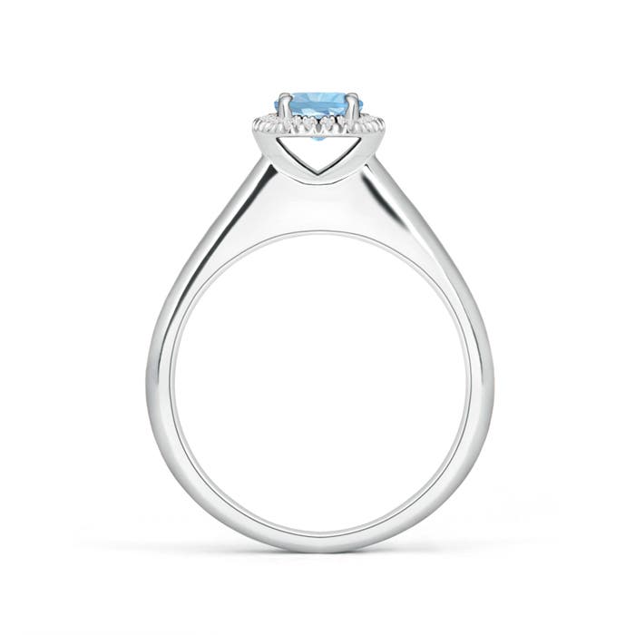 AAA - Aquamarine / 0.48 CT / 14 KT White Gold