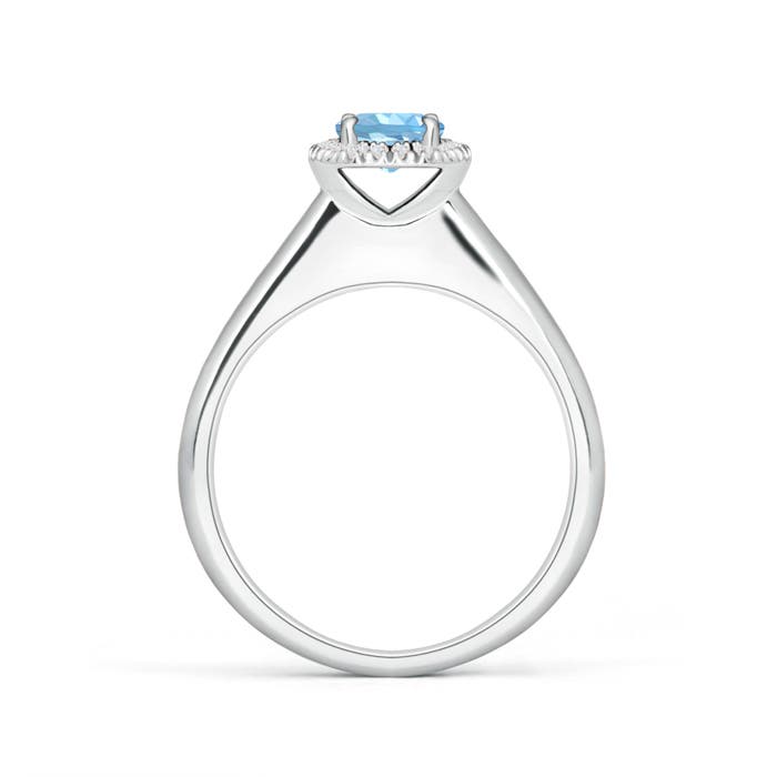 AAAA - Aquamarine / 0.48 CT / 14 KT White Gold