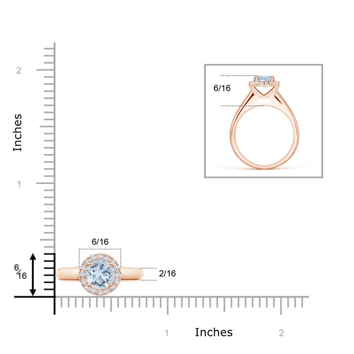 A - Aquamarine / 0.82 CT / 14 KT Rose Gold