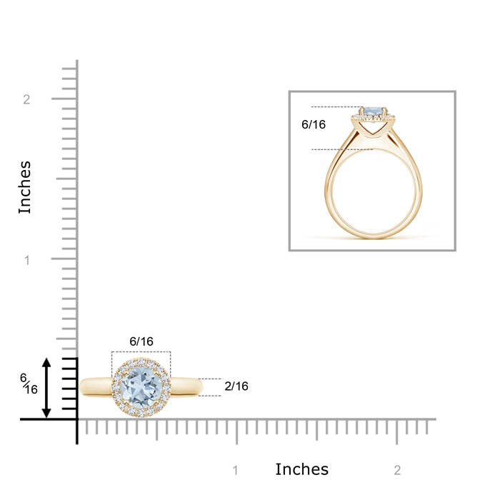 A - Aquamarine / 0.82 CT / 14 KT Yellow Gold