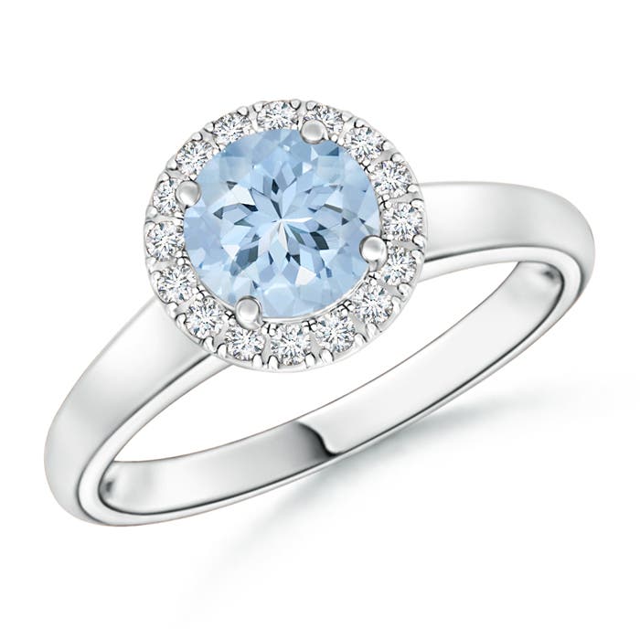 AA - Aquamarine / 0.82 CT / 14 KT White Gold