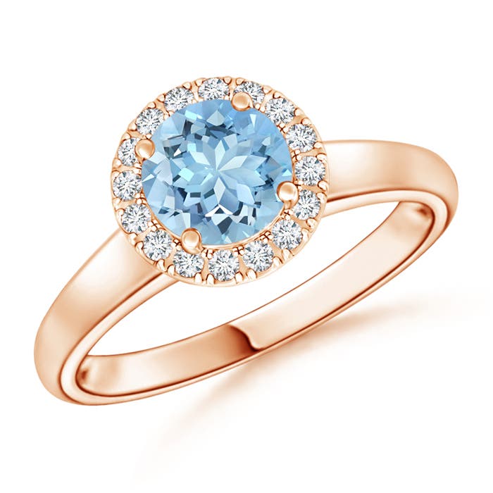 AAAA - Aquamarine / 0.82 CT / 14 KT Rose Gold