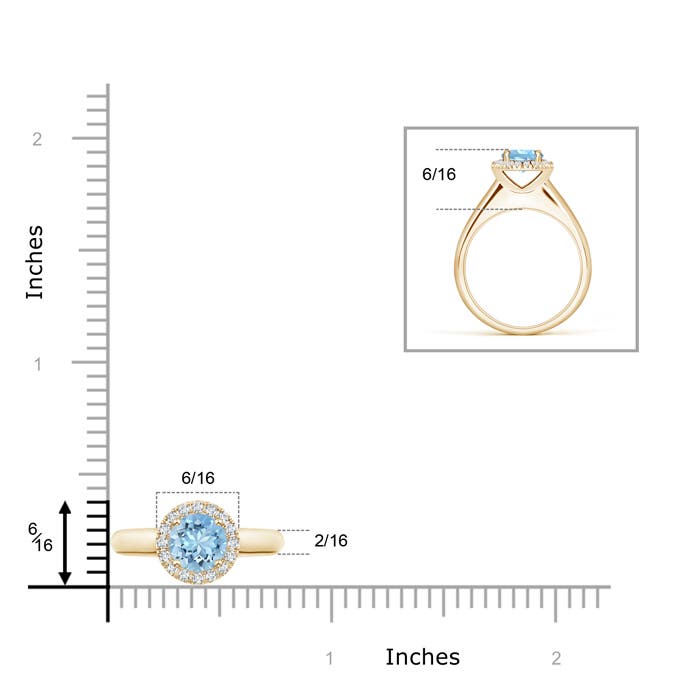 AAAA - Aquamarine / 0.82 CT / 14 KT Yellow Gold