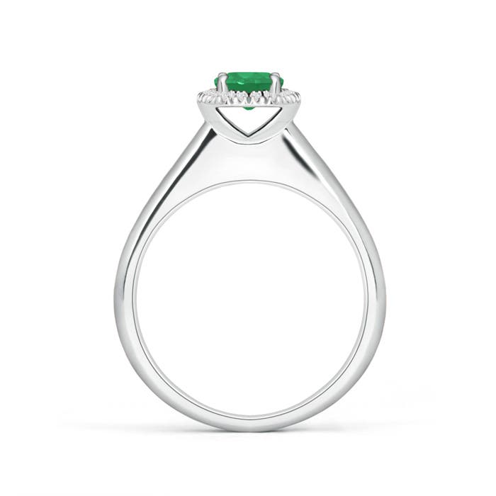 A - Emerald / 0.53 CT / 14 KT White Gold