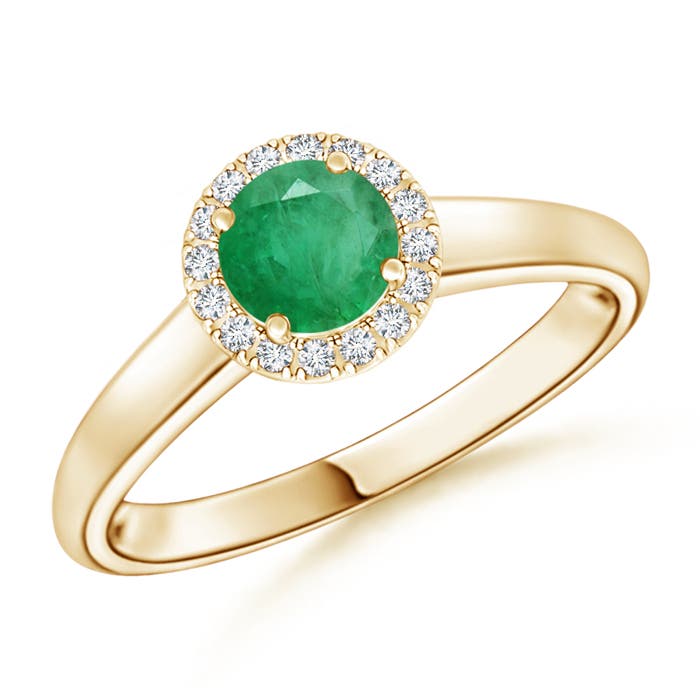 A - Emerald / 0.53 CT / 14 KT Yellow Gold