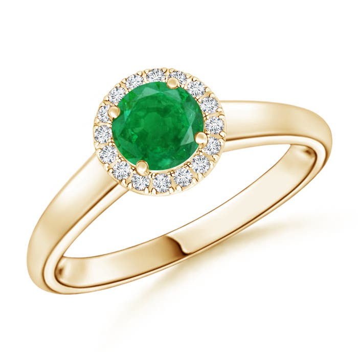 AA - Emerald / 0.53 CT / 14 KT Yellow Gold