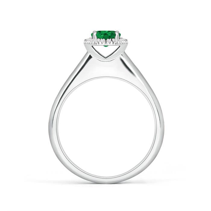 AAA - Emerald / 0.53 CT / 14 KT White Gold