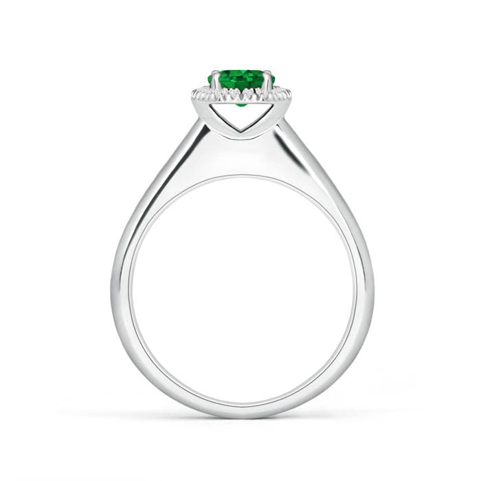 AAAA - Emerald / 0.53 CT / 14 KT White Gold