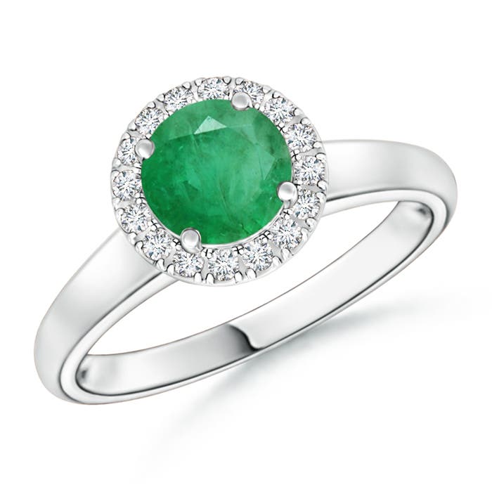 A - Emerald / 0.85 CT / 14 KT White Gold