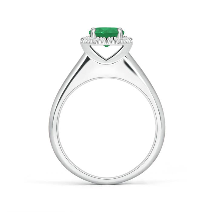 A - Emerald / 0.85 CT / 14 KT White Gold