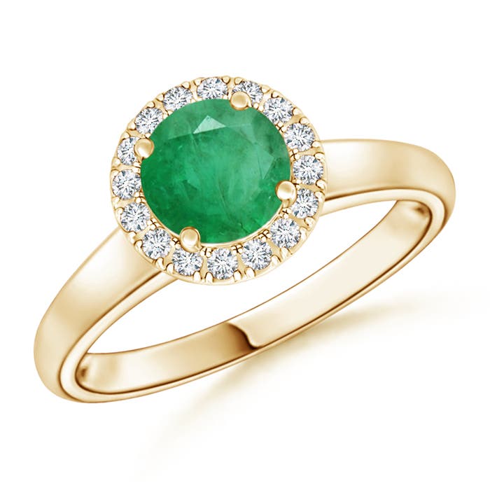 A - Emerald / 0.85 CT / 14 KT Yellow Gold