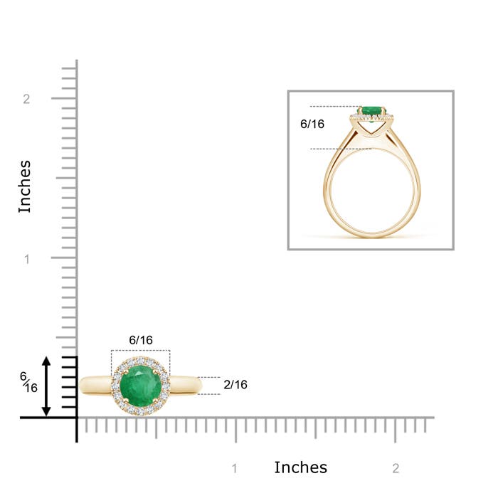 A - Emerald / 0.85 CT / 14 KT Yellow Gold