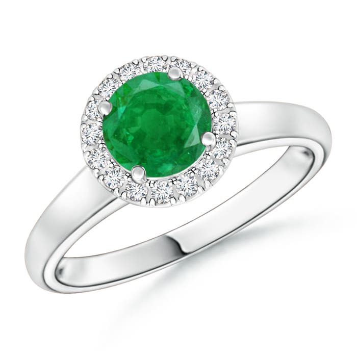 AA - Emerald / 0.85 CT / 14 KT White Gold