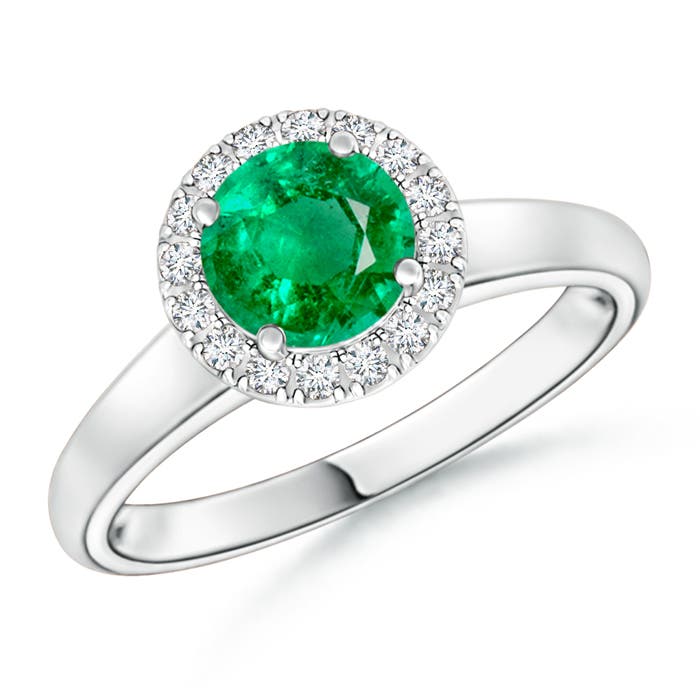 AAA - Emerald / 0.85 CT / 14 KT White Gold