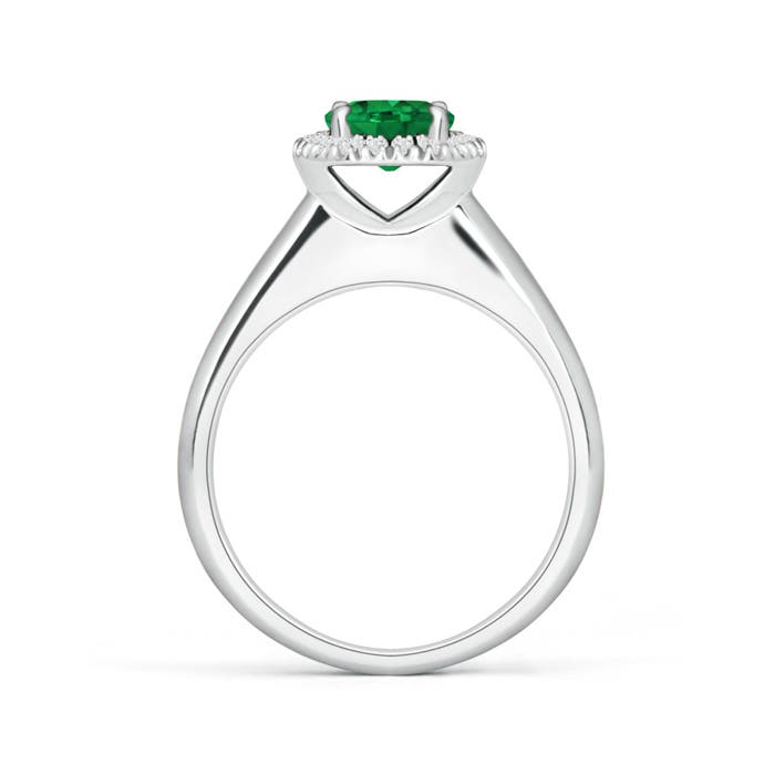 AAA - Emerald / 0.85 CT / 14 KT White Gold