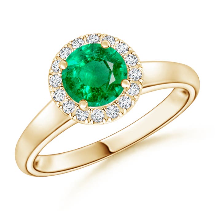 AAA - Emerald / 0.85 CT / 14 KT Yellow Gold