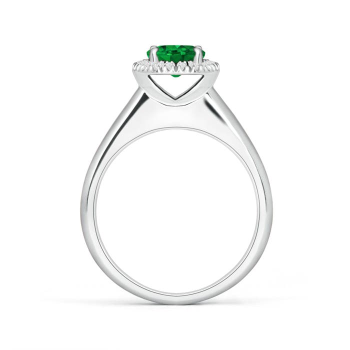 AAAA - Emerald / 0.85 CT / 14 KT White Gold