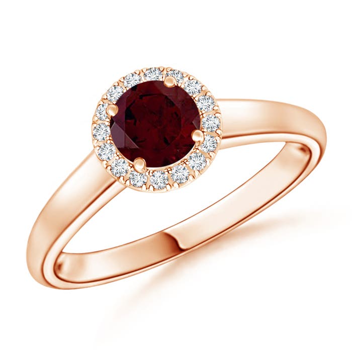 A - Garnet / 0.68 CT / 14 KT Rose Gold