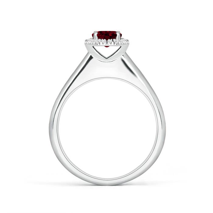 A - Garnet / 0.68 CT / 14 KT White Gold