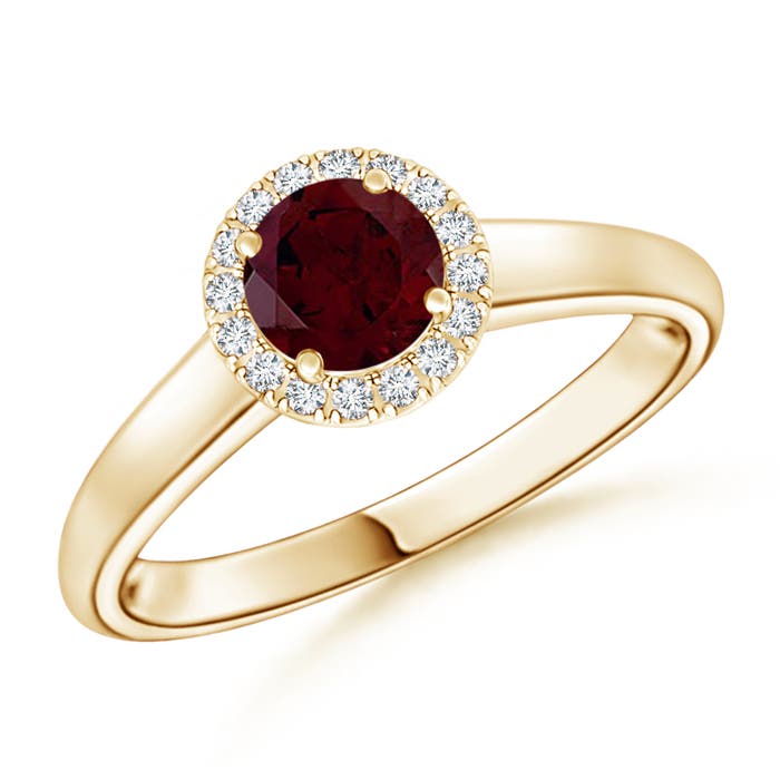 A - Garnet / 0.68 CT / 14 KT Yellow Gold