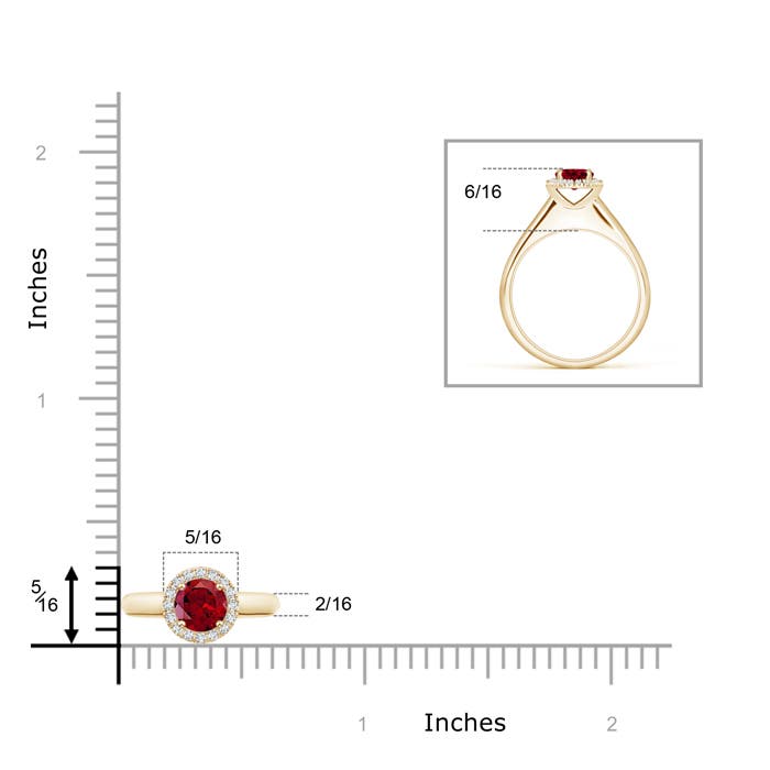 AAAA - Garnet / 0.68 CT / 14 KT Yellow Gold