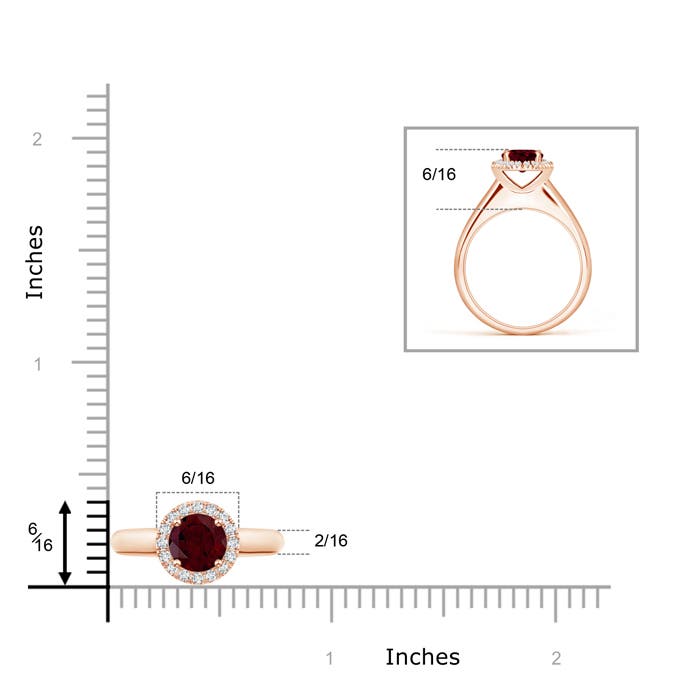 A - Garnet / 1.1 CT / 14 KT Rose Gold