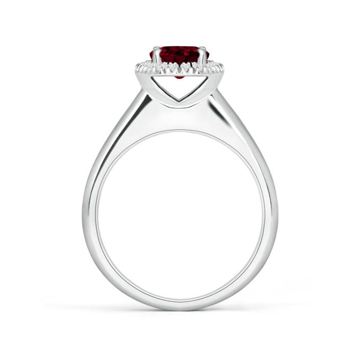 A - Garnet / 1.1 CT / 14 KT White Gold