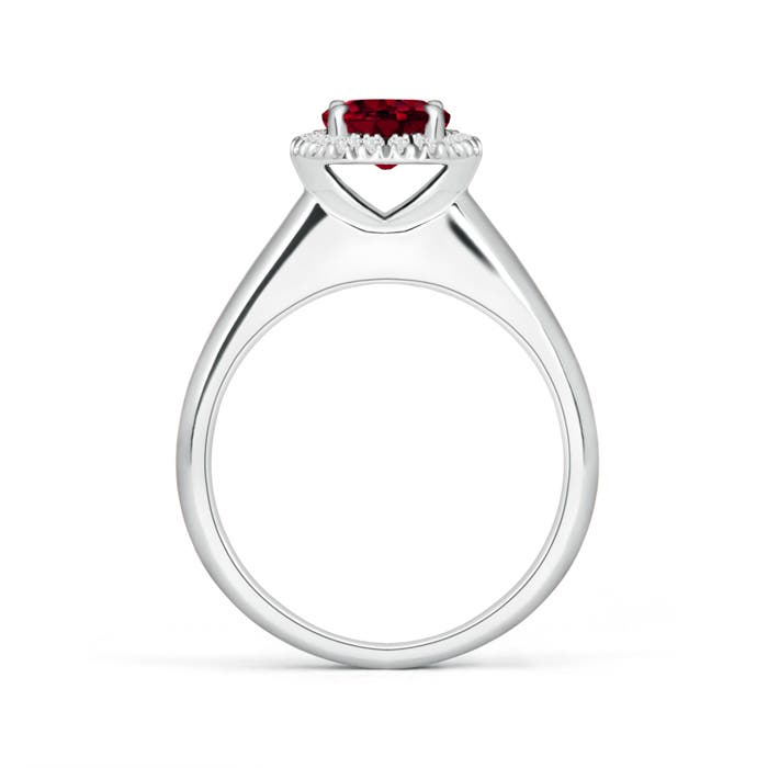 AA - Garnet / 1.1 CT / 14 KT White Gold