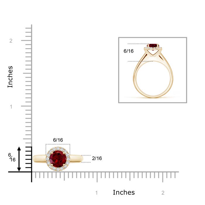 AAA - Garnet / 1.1 CT / 14 KT Yellow Gold