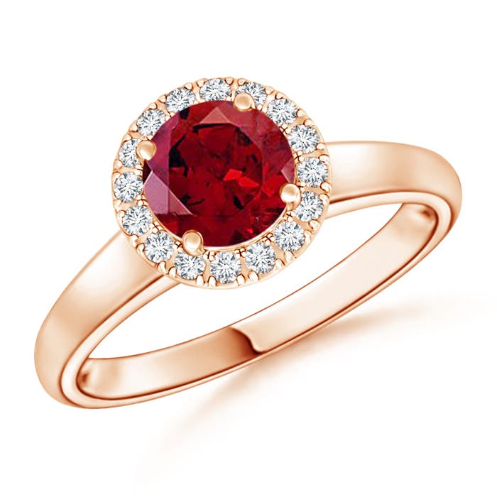 AAAA - Garnet / 1.1 CT / 14 KT Rose Gold