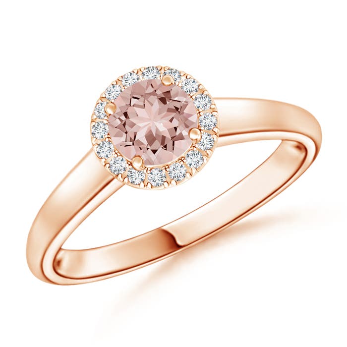 AAAA - Morganite / 0.5 CT / 14 KT Rose Gold