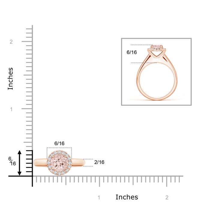 AA - Morganite / 0.8 CT / 14 KT Rose Gold