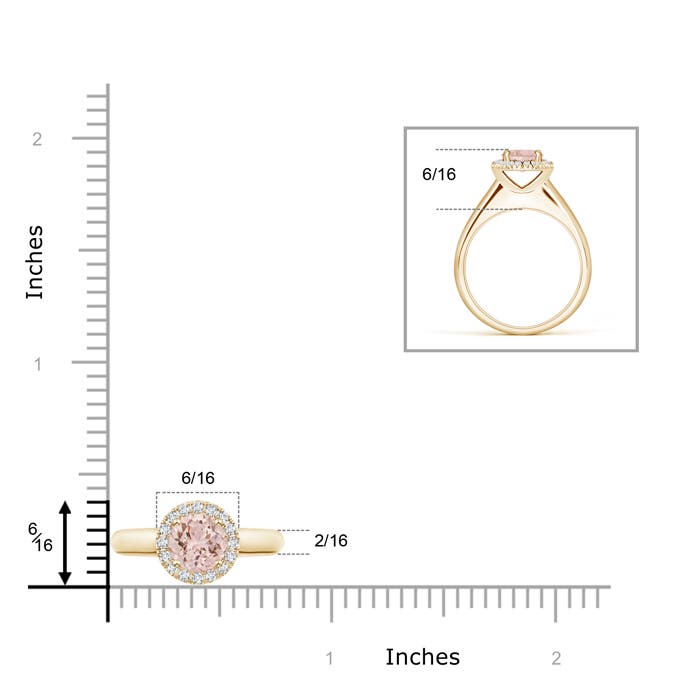 AAA - Morganite / 0.8 CT / 14 KT Yellow Gold