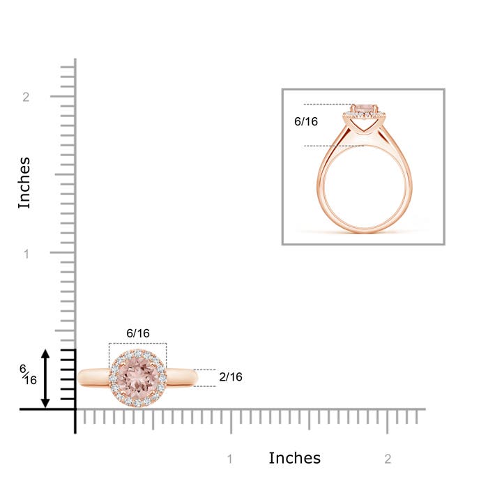 AAAA - Morganite / 0.8 CT / 14 KT Rose Gold