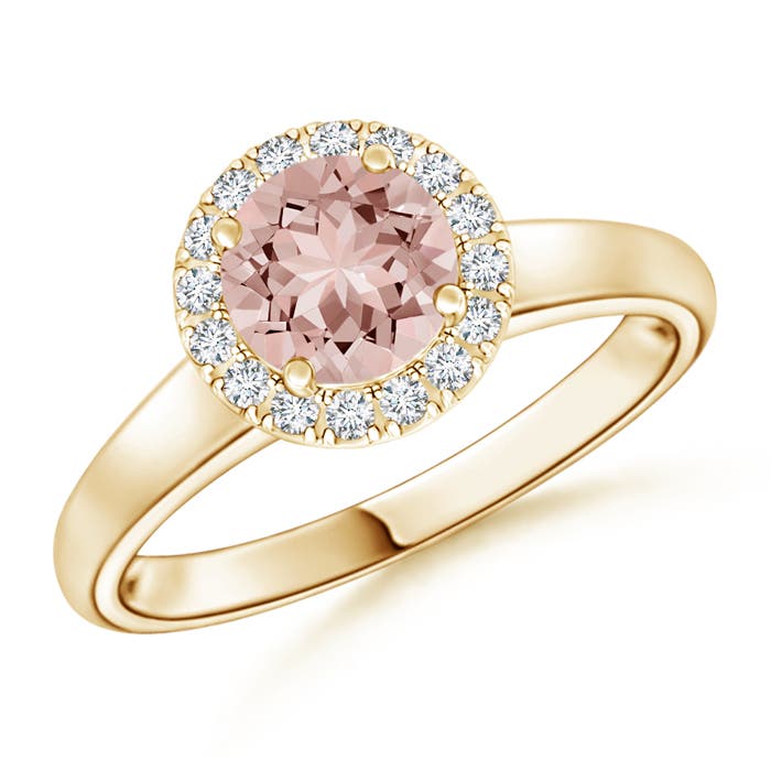 AAAA - Morganite / 0.8 CT / 14 KT Yellow Gold