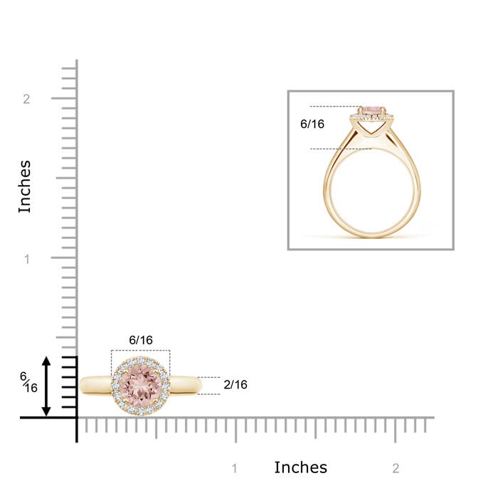 AAAA - Morganite / 0.8 CT / 14 KT Yellow Gold